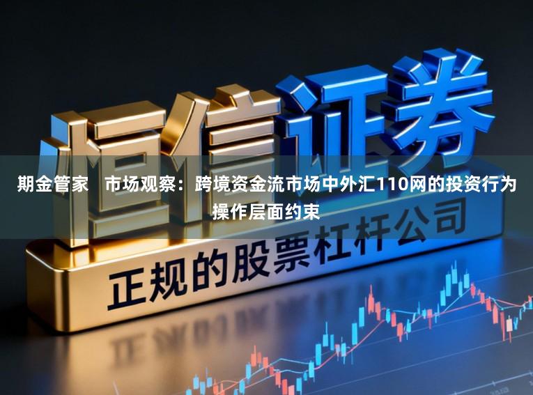 期金管家   市场观察：跨境资金流市场中外汇110网的投资行为操作层面约束
